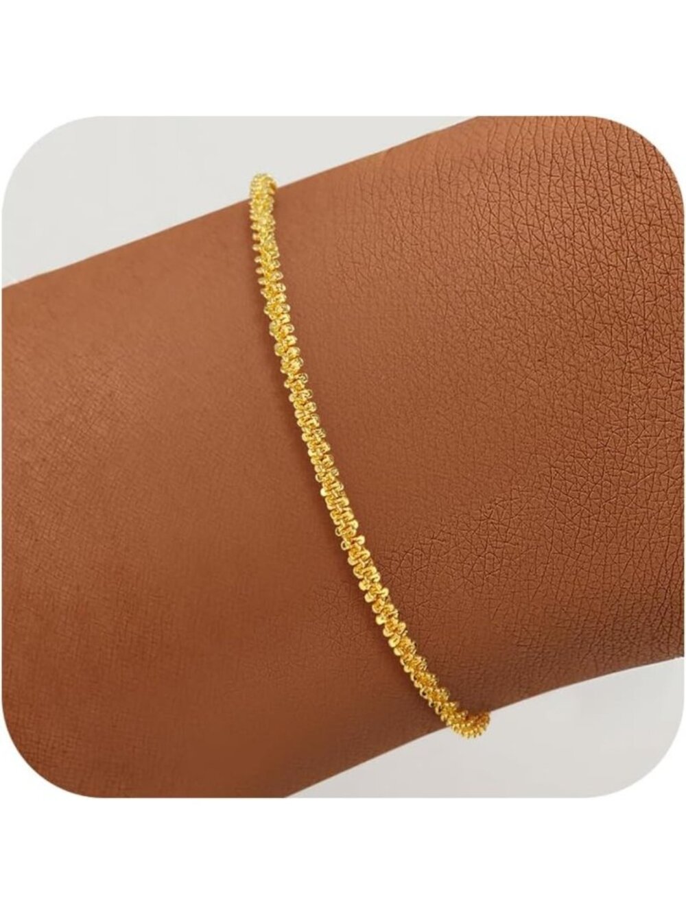Sparkly 2.5mm Sterling Silver Bracelet | Diamond Cut Jewelry for Women